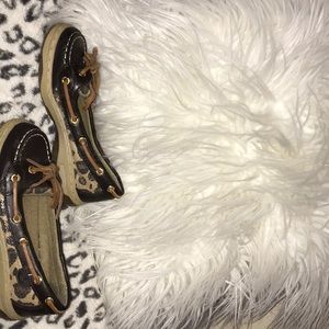 Sperrys Cheetah Print Kids